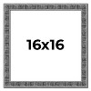 PosterPalooza | Square Distressed Black Picture Frame - UV Acrylic, Foam Board Backing, Hanging Hardware - 2 of 4