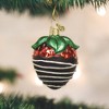 Old World Christmas Glass Blown Ornament for Christmas Tree, Chocolate Dipped Strawberry - 2 of 3