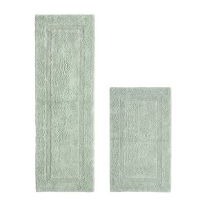 Lux Premium 100% Cotton Tufted Solid Reversible 2 Piece Bath Rug Set – Ultra-Soft, Water-Absorbent, Durable, Machine Washable Bathroom Rug - 1 of 4
