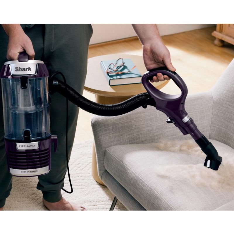 Shark R-ZD550 Lift-Away with PowerFins HairPro & Odor Neutralizer Technology Upright Multi Surface Vacuum, Mauve - Restored, 5 of 8