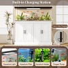 55‑75 Gallon Aquarium Stand with Power Outlets, 4 Cabinets Storage, Heavy Duty MDF Reptile Terrarium Stand, Turtle Tank Cabinet-Koiai - 3 of 4