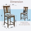 Sapphtopaz Dining Chairs Set of 4 Kitchen Chair with Padded Seat Height Chair with Backrest Dining Room Chairs for Kitchen, Bedroom - 3 of 4