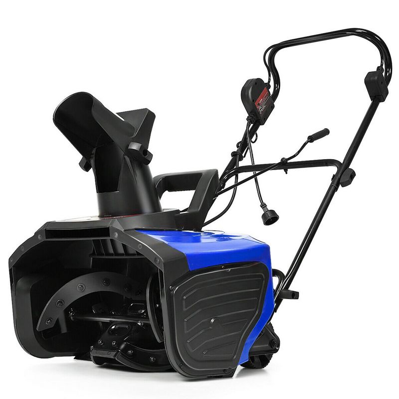 15Amp Corded Snow Blower w/ 180°Chute Rotation & 2 Transport Wheels Red\Blue, 1 of 11