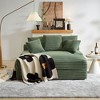 CAVINAS Modern Double Sleeper Sofa, Corduroy Upholstered Cloud Couch with Square Armrests, for Bedroom, Living Room - 4 of 4