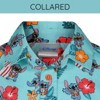 Disney Lilo & Stitch Mickey Mouse Lion King Simba Hawaiian Blue Button Down Shirt Toddler - 4 of 4