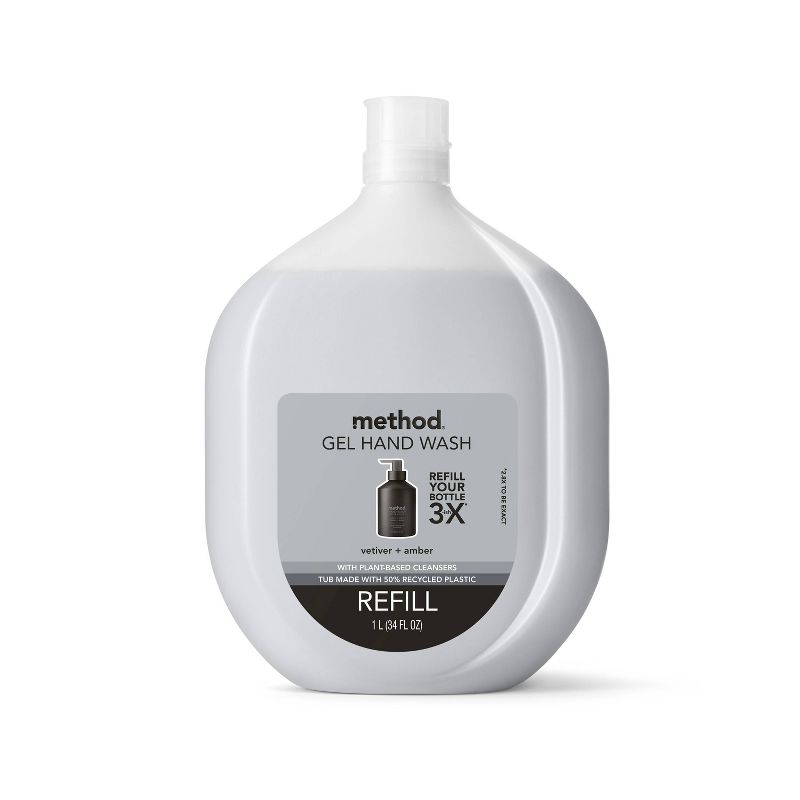 Method Gel Hand Soap Refill - Vetiver + Amber - 34 fl oz, 1 of 5
