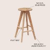 JONATHAN Y Ceren MidCentury Industrial Round Solid Wood Backless Stool - 3 of 3