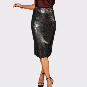 Women's Sequin Midi Skirt - LASCANA - 1 of 4