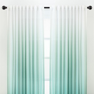 Chanasya 2pk Gradient Ombre Faux Belgian Flax Semi Sheer Window Curtain Panels - Set of 2 - 1 of 4