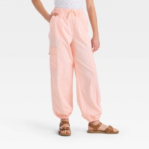 Girls' Twill Cargo Jogger Pants - Cat & Jack™ - 1 of 3