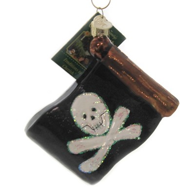 Old World Christmas Jolly Roger Flag Ornament Halloween Pirate  -  Tree Ornaments