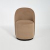 Akoasm Set of 1 Modern Round Velvet Dining Barrel Chair with 360 Degree Swivel For Bedroom & Living Room-Brown - 4 of 4