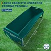 Heavy Duty Steel Goat Feeder, Heavy Duty 22 Gallon Capacity Livestock Feed Trough, Thickened Livestock Feeder - 2 of 4