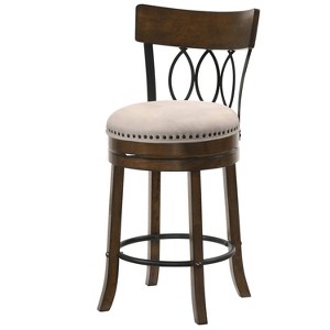 Set of 2 24" Darlowe Swivel Counter Height Barstools - HOMES: Inside + Out - 1 of 4