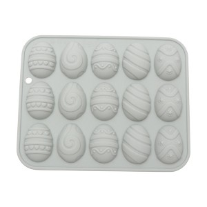 Unique Bargains Candy Making Moulds 15-Cavity Easter Egg Candy Mould Hand Wash 6.42"x5.16"x0.55" 1 Pc - 1 of 4