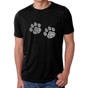 LA Pop Art Men's Premium Blend Word Art T-shirt - Meow Cat Prints - 1 of 4