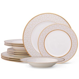 Noritake Noble Pearl 12-Piece Dinnerware Set, Service for 4 - 1 of 4