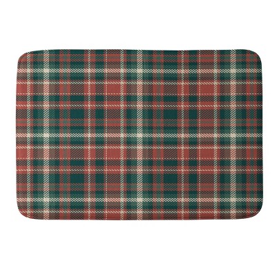 24x36 Winter Cabin Plaid Bath Mat Red - Deny Designs : Target