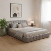 HomeRoots Gray Tufted Upholstered Queen Bed Frame - 2 of 4