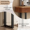 YOOCOZZ  Solid Wood Entryway Table with Fluted Design - 2 of 4