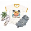 Simply Sage Market Women's Retro Beach Vibes Checkered Ringer Tee - 2 of 2