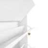 NicBex Coat Rack with Large Storage Cabinet and Flip Shoe Cabinet Hall Tree with Top Glass Cabinet Door and 4 Hooks for Hallway - 4 of 4