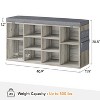 Whizmax Shoe Storage Bench Cubby Organizer with Foam Pad Seating Cushion for Entryway Bedroom Living Room Dorm and Small Apartment - 3 of 4