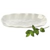 tagltd 9.25" x 18" Formoso White Stoneware Oval Dinnerware Serving Tray Platter Dishwasher Safe - 2 of 4