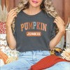 Simply Sage Market Varsity Pumpkin Junkie Garment Dyed Tee - 2 of 4