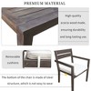 PAGED Patio Dining Set Wood Patio Table and Chairs Set with Thick Cushions for Patio, Balcony, Garden, Courtyard - 2 of 4
