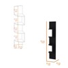 SEVOBAL Utility Storage Shelves Corner Floating Unit with Modern Four Shelf Design for Living Room Office or Bedroom, Black, 9.8"*9.8"*51.5" - 3 of 4