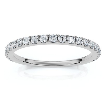 Pompeii3 1/5Ct Diamond Wedding Stackable Anniversary Ring 10k Gold Lab Created