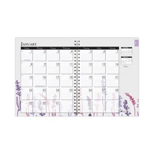 Recycled WildFlower Weekly/Monthly Planner, WildFlower Artwork, 11 x 8.5, Gray/White/Purple Cover, 12-Month (Jan-Dec): 2026 - 1 of 4