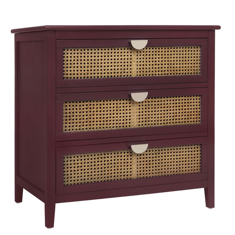 Archie Ash Wood Veneer 3-drawer And Pine Legs Accent Cabinet With Storage- The Pop Maison, 5 of 11