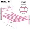 coucheta Classic Metal Platform Bed Frame,   with Headboard&Footboard - 3 of 4