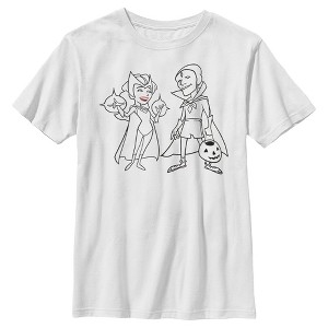 Boy's Marvel WandaVision Outline Sketch T-Shirt - 1 of 4