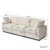 Cloud Sectional Couches for Living Room,100.5" Convertible Love Seat, 3 Seater Modular Sectional Sofa,Deep Seater Furniture Sets - 4 of 4