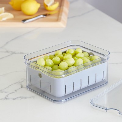 Berry Bin with Removable Colander and Lid