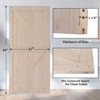 Karl Home 42 in. x 84 in. Unfinished Wood Sliding Barn Door with Hardware Kit - 3 of 4