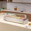 VEVOR 6-Pan Commercial Food Warmer, 6 x 5QT Electric Steam Table with Glass Cover, 1500W Countertop Stainless Steel Buffet Bain Marie - 2 of 4