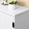 Okak Floor Sideboard Cabinet 48.5" Kitchen Pantry Farmhousewith 2 Adjustable Shelves and 4 Beadboard Doors - 4 of 4