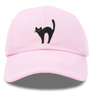Dalix Black Cat Embroidered Womens Cotton Dad Hat Baseball Cap Adjustable - 1 of 4