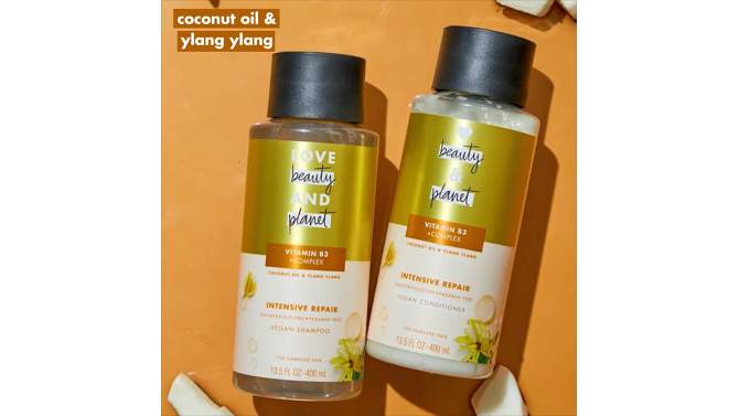 Love Beauty and Planet Coconut Oil &#38; Ylang Ylang Conditioner - 13.5 fl oz, 2 of 13, play video