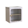 NicBex 16 Inch Foldable Storage Cabinets,Stackable Cabinets with Transparent Door and Adjustable shelf for Living Room,Bedroom,White - 2 of 4