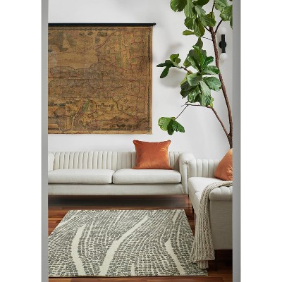 Axel Black and Natural Wool Handtufted Rug