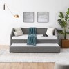 VYNXARIA Cozy Gray Linen Twin Daybed with Hidden Trundle: Tufted Sofa - Style Comfort for Small Spaces - 3 of 4
