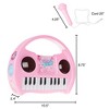 Toy Time Kids Portable Karaoke Machine With Keyboard, Lights and Microphone - Pink - 2 of 4