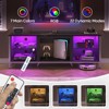 Bestier TV Stand for 75‘’TVs, Led Gaming Entertainment Center for PS5, Console With Led Lights & Adjustable Shelves, Cabinet for Living Room Bedroom - 2 of 4