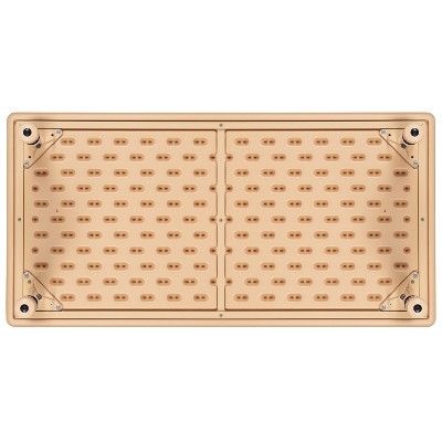 Adjustable Natural Plastic Rectangular Activity Table for Kids