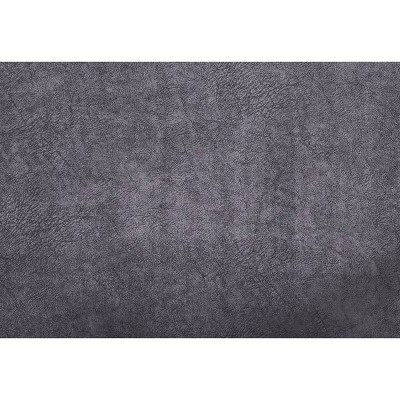 Charcoal Fabric and Brown Wood Mid-Century Modern Accent Chair